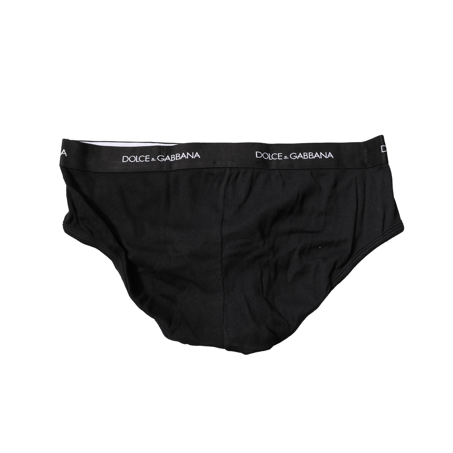 Dolce & Gabbana Black Cotton Stretch Regular Brief Underwear