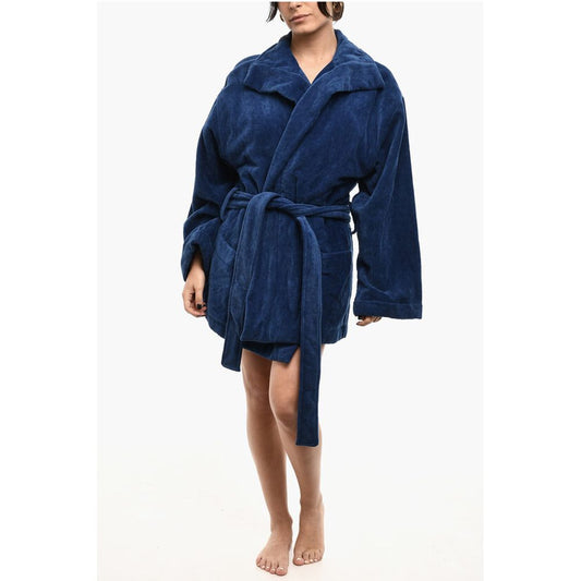 Dsquared² Cotton Terry Beach Bathrobe With Embroidery