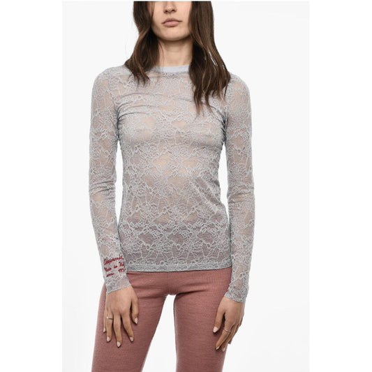 Dsquared² UNDERWEAR Long Sleeved Lace Pajama Top