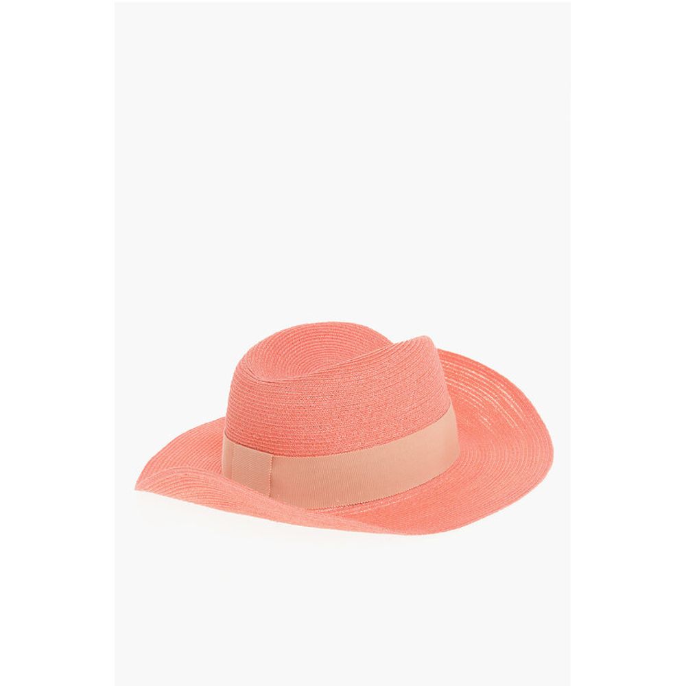 Maison Michel Hemp Fedora with Gros-grain Ribbon