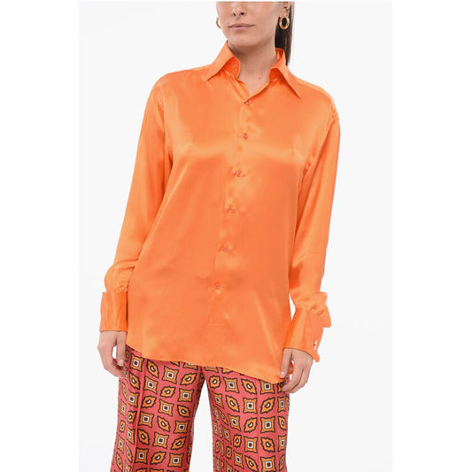 WOERA Long Sleeved Silk Shirt
