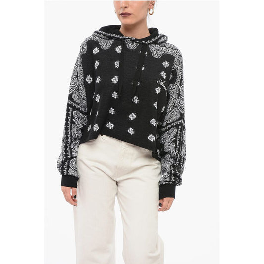 Amiri Paisley Patterned Cropped Fit Hoodie