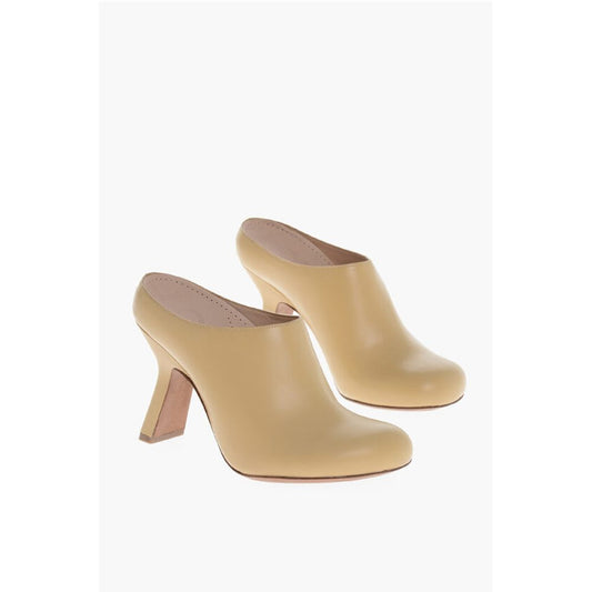Loewe Leather Mules with Covered Heel 10cm