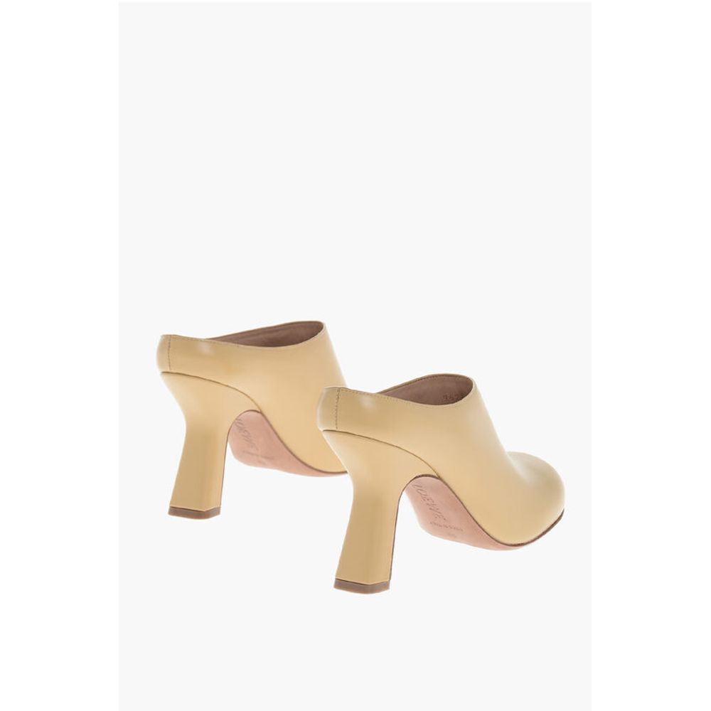 Loewe Leather Mules with Covered Heel 10cm