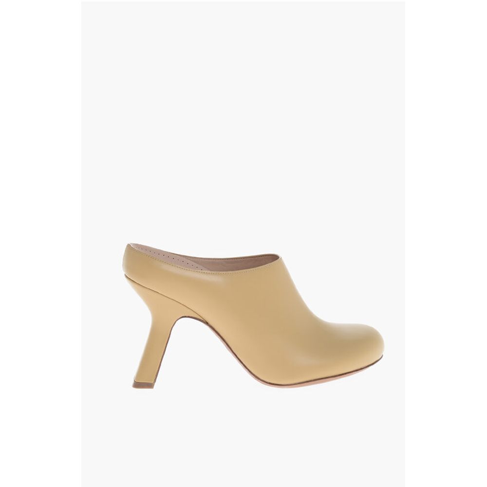 Loewe Leather Mules with Covered Heel 10cm