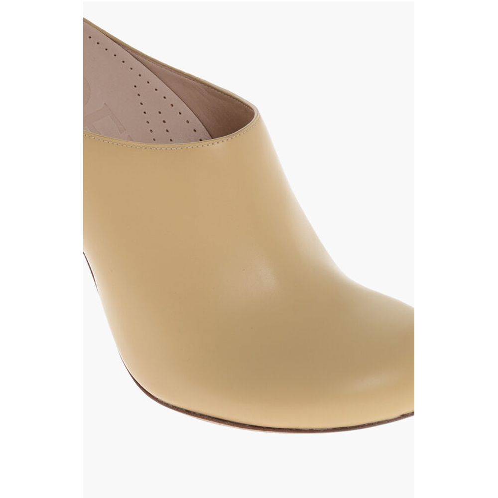Loewe Leather Mules with Covered Heel 10cm