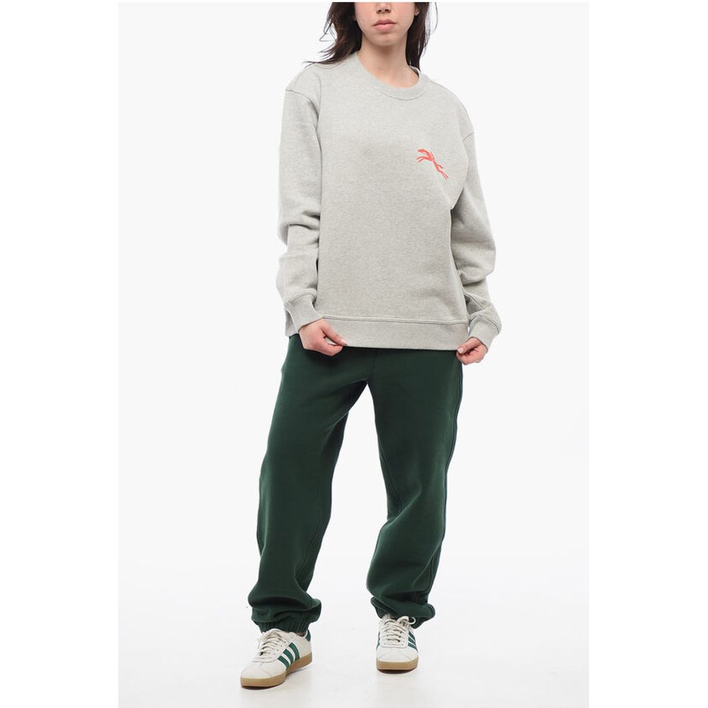Longchamp ROBERT INDIANA Fleeced-Cotton Crew-Neck Sweatshirt with Maxi