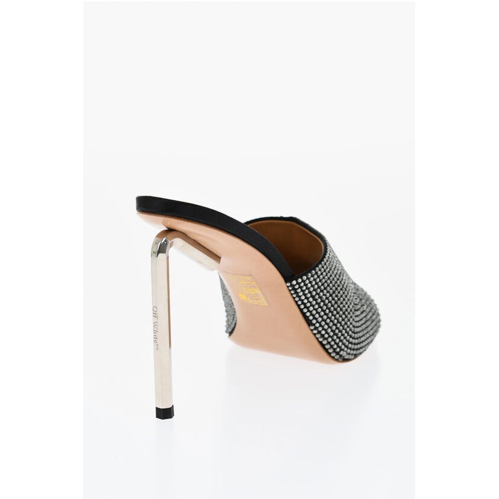 Off-White Rhinestoned ALLEN Open-Toe Mules 10 cm