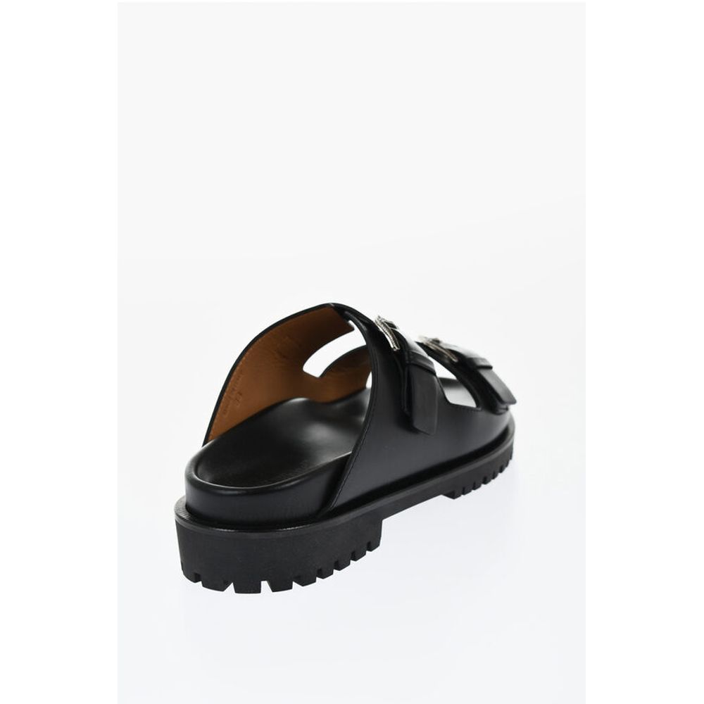 Off-White Leather BULK ARROW Sandals With Buckles