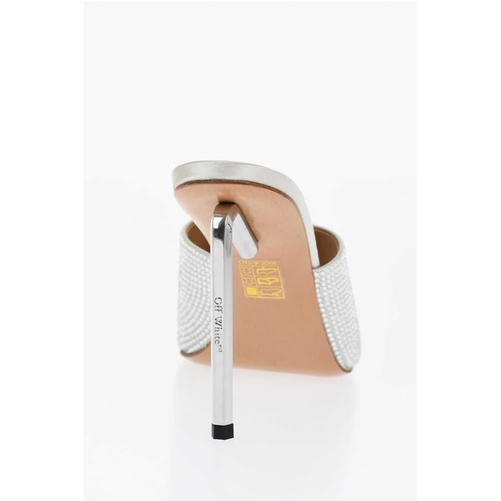 Off-White Rhinestoned ALLEN Open-Toe Mules 10 cm