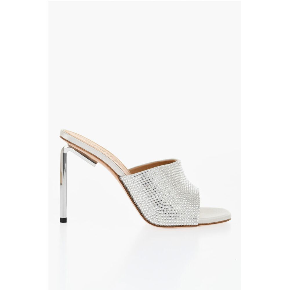 Off-White Rhinestoned ALLEN Open-Toe Mules 10 cm
