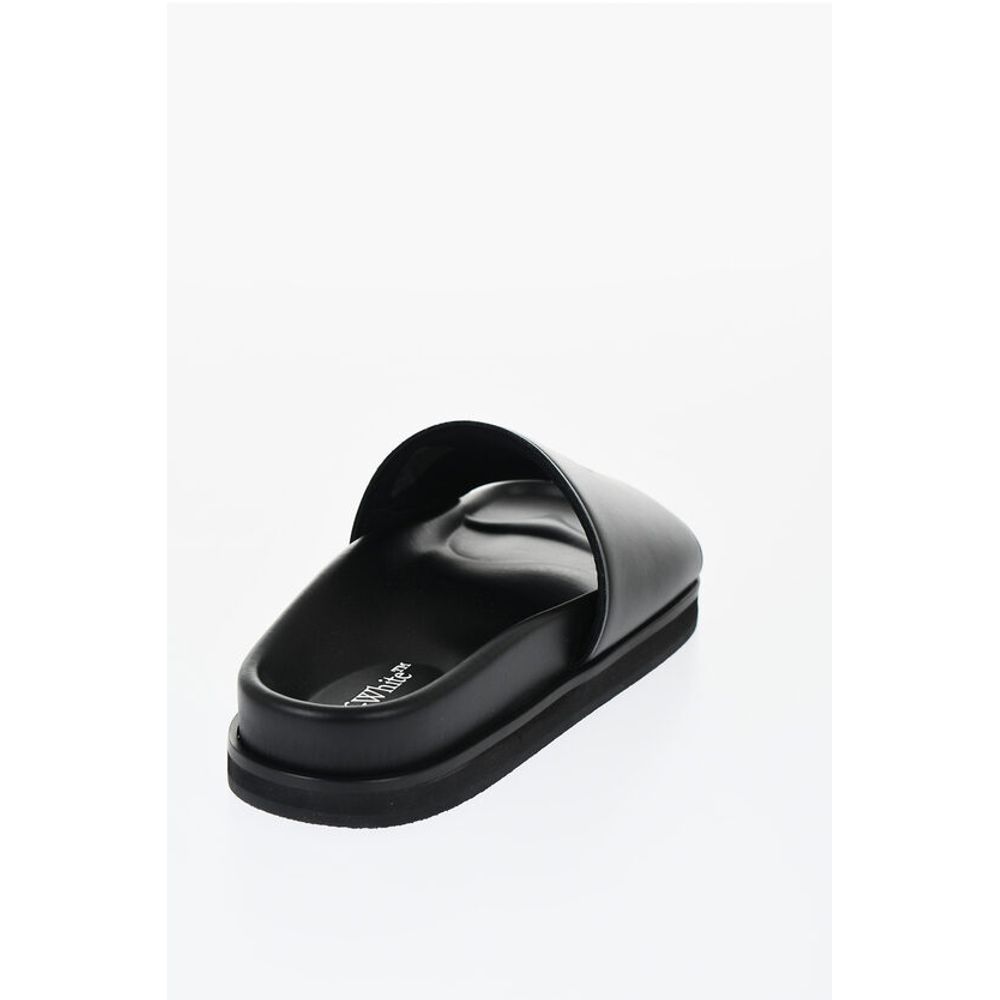 Off-White Leather CLOUD OFF STAMP Slides
