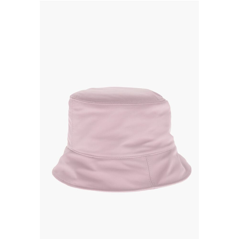 Off-White Solid Color Bucket Hat with Embossed Logo