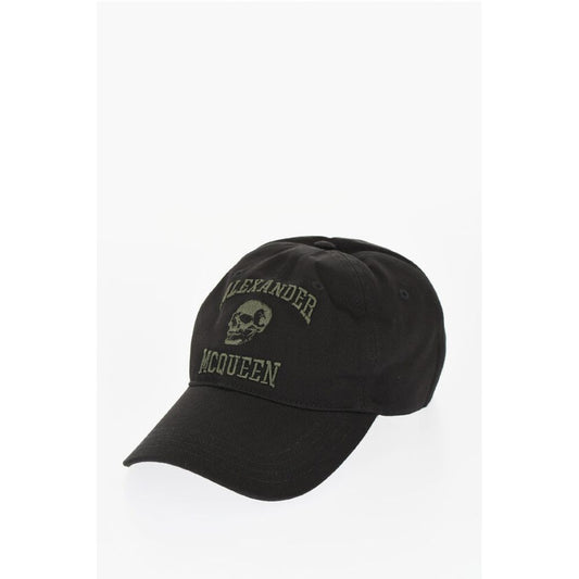 Alexander McQueen Cotton Twill Cap with Embroidery
