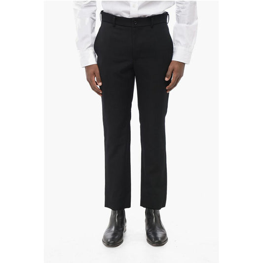 Comme Des Garçons Slim Fit Wool Pants with Belt Loops