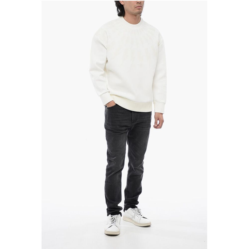Neil Barrett Cotton Neoprene FAIRISLE THUNDERBOLT Easy Fit Sweatshirt
