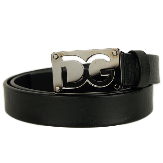 Dolce & Gabbana Black Calfskin Belt