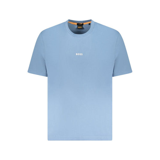 Hugo Boss Blue Cotton Men T-Shirt