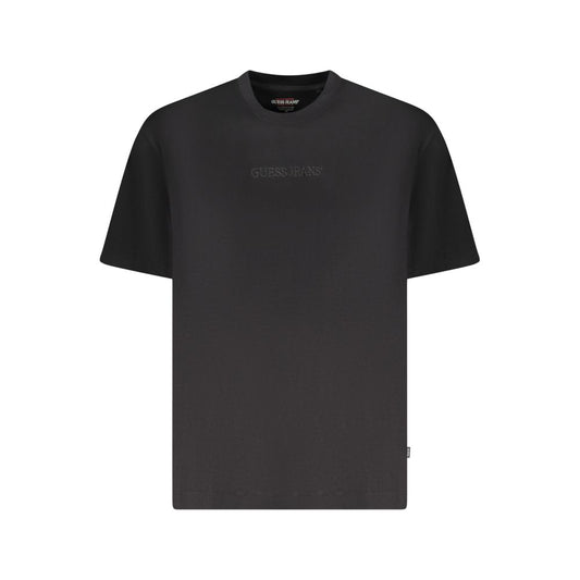 Guess Jeans Black Cotton Men Oversize T-Shirt