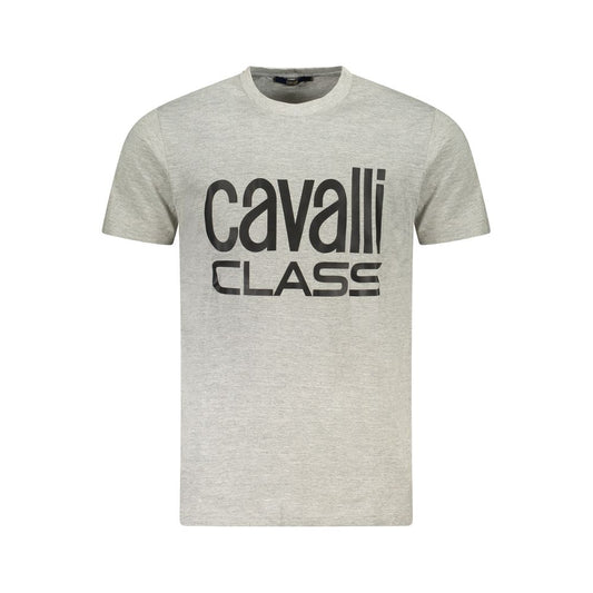 Cavalli Class Gray Cotton T-Shirt
