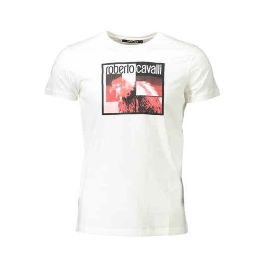 Roberto Cavalli White Cotton T-Shirt