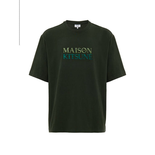 Maison Kitsuné Green Cotton T-Shirt